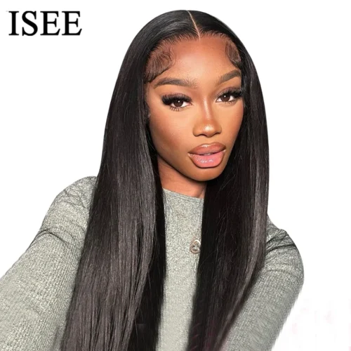 Wear Go Glueless Wig ISEE Hair Malayaisn Straight 6x4 HD Lace Wig Preplucked Human Wigs Ready To Go Pre Cut Pre Bleached Knots