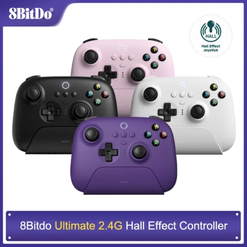 8BitDo - New Ultimate 2.4G Wireless, Hall Effect Joystick Controller with Charging Dock for PC, Windows 10, 11, Steam, Android