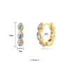 CRMYA Gold-color Clip Dangle Hoop Earrings For Women CZ Zircon Enamel Piercing Women's Earrings Set 2023 Jewelry Wholesale