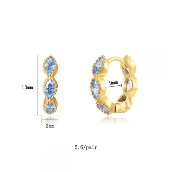 CRMYA Gold-color Clip Dangle Hoop Earrings For Women CZ Zircon Enamel Piercing Women's Earrings Set 2023 Jewelry Wholesale