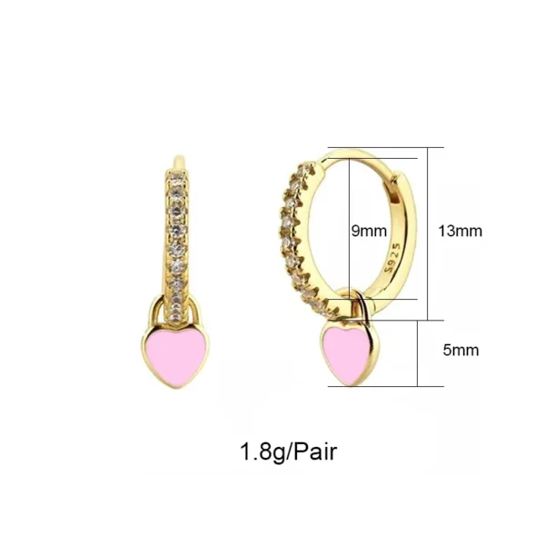 CRMYA Gold-color Clip Dangle Hoop Earrings For Women CZ Zircon Enamel Piercing Women's Earrings Set 2023 Jewelry Wholesale